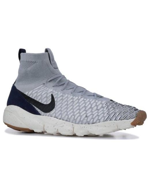 Nike Blue Air Footscape Magista Flyknit 'Wolf' for men