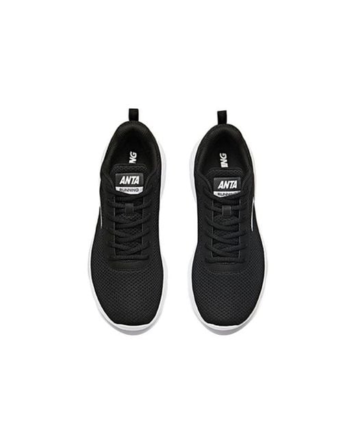 Anta Black Sportswear Running Sneakers for men