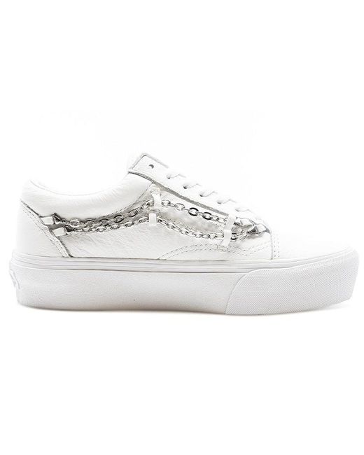 Vans White Old Skool Platform 'Chain for men