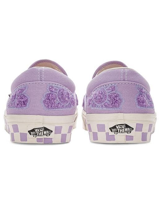 Vans Purple Emma Mulholland On Holiday X Classic Slip-On 'Whimsical Floral Embroidery' for men
