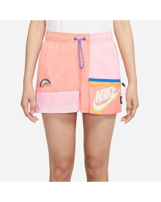 Nike Pink (Wmns) As W Sportswear Icon Clash Short Crimson Bliss