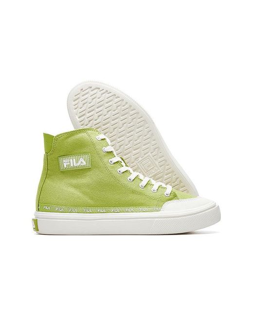 Fila Green (Wmns) Strada Mid-Top Canvas Shoes