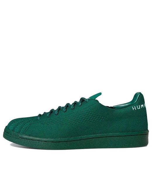 Adidas Green X Pharrell Superstar Primeknit 'Dark' for men