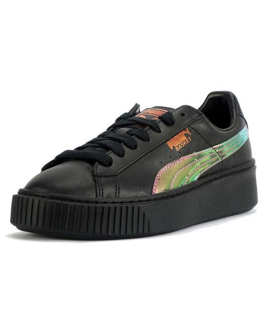 PUMA Black (Wmns) Basket Platform