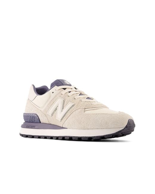 New Balance White 574 Legacy Suede for men