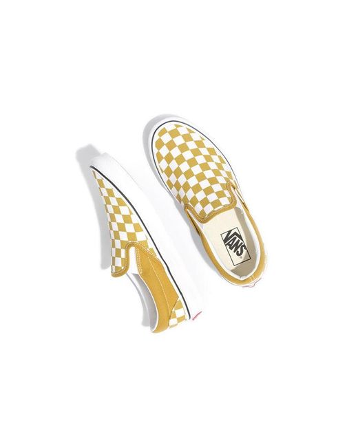 Vans White Classic Slip-On 'Checkerboard for men