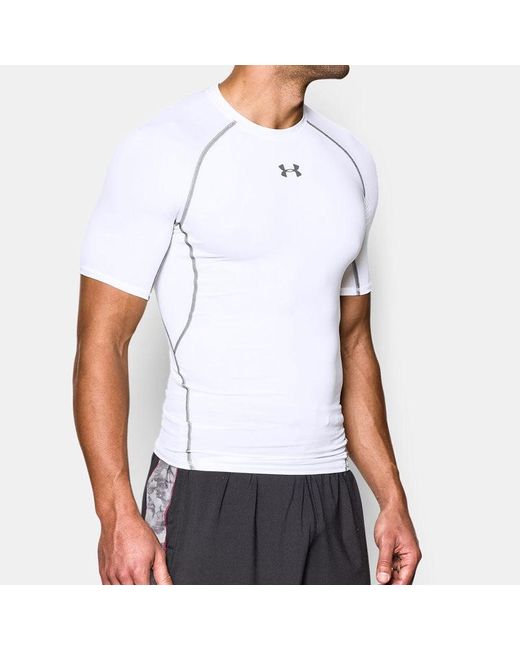 Under Armour Blue Training Sports Tight Short Sleeve Tops for men