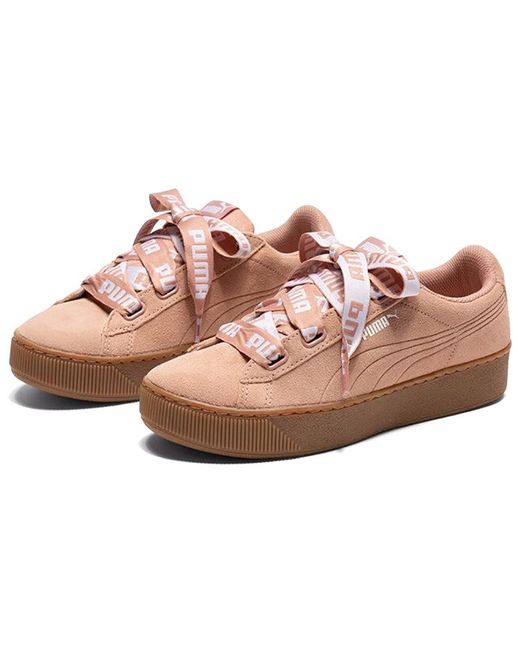 PUMA Pink (Wmns) Vikky Platform Ribbon