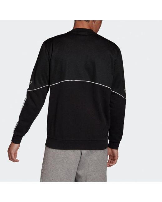 Adidas Black Originals Outline Crw Ft Soccer/Football Sports Stylish Round Neck Long Sleeves for men