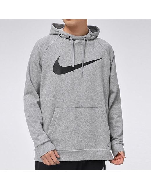 Nike Gray As Nk Df Hdie Po Swsh Dk Heather for men