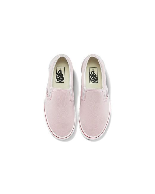 Vans White Classic Slip-On 'Sidewall Print for men