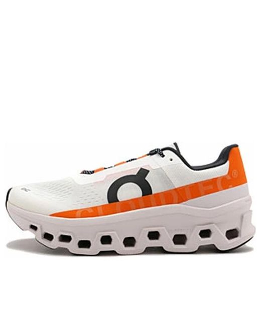 On Shoes White (Wmns) Cloudmonster 'Undyed- Flame' for men