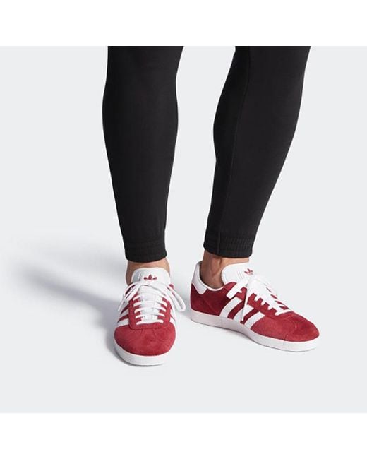 Adidas Red Gazelle Shoes 'Burgundy' for men