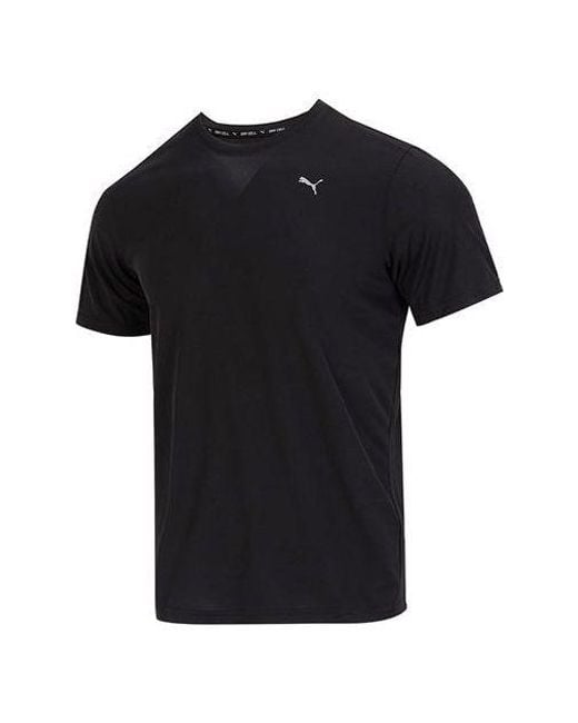 PUMA Black Training Logo T-Shirt for men