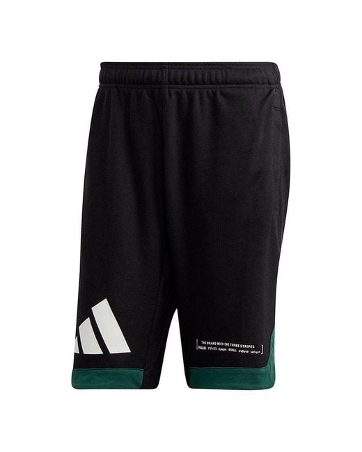 Adidas Black M Pack Short Running Sports Logo Printing Training Breathable Shorts for men