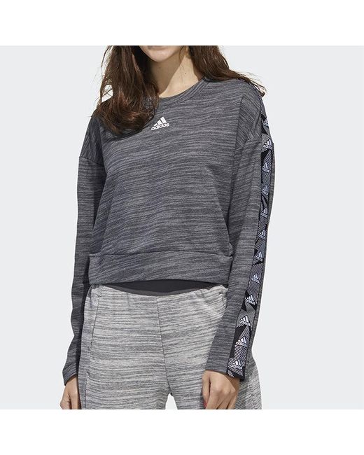 Adidas Gray (Wmns) Short Round Neck Pullover Sports