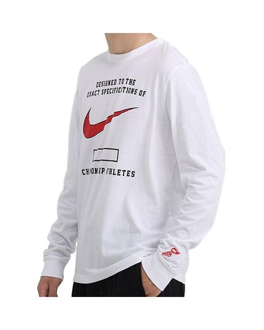 Nike White Sportswear Causual Sports Long Sleeve for men