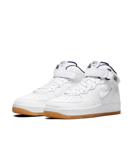 Nike White Air Force 1 Mid Jewel Qs 'Nyc for men
