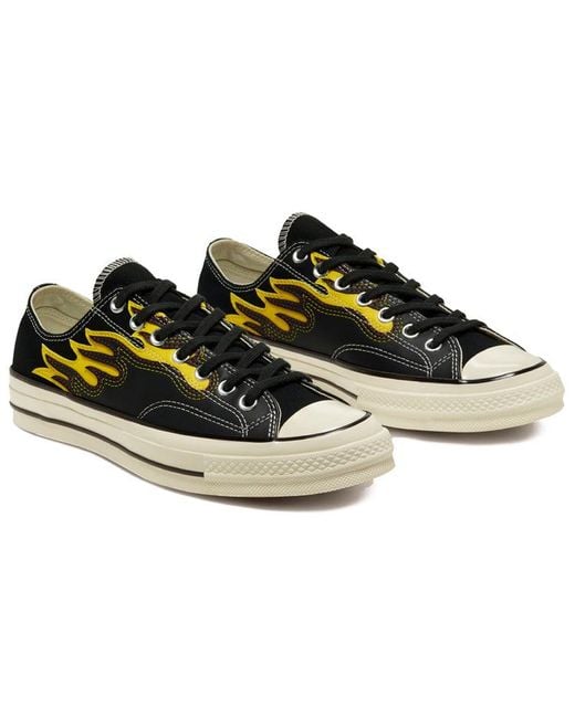Converse Black Chuck 70 Low 'Archive Flame Overlay' for men