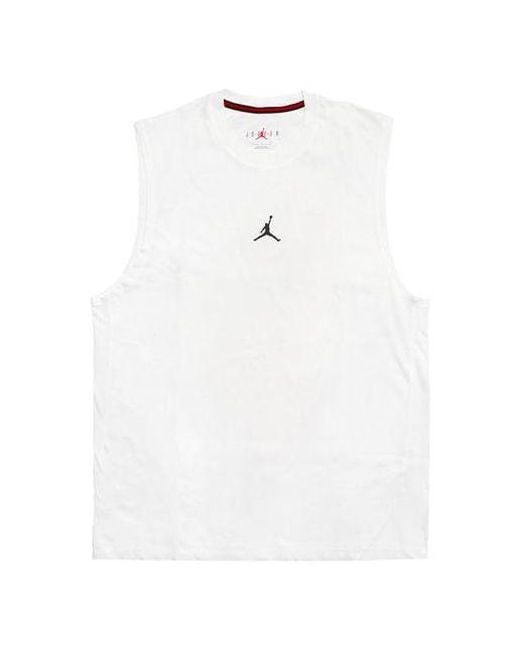 Nike White Casual Breathable Running Solid Color Sports Basketball Breathable Vest for men