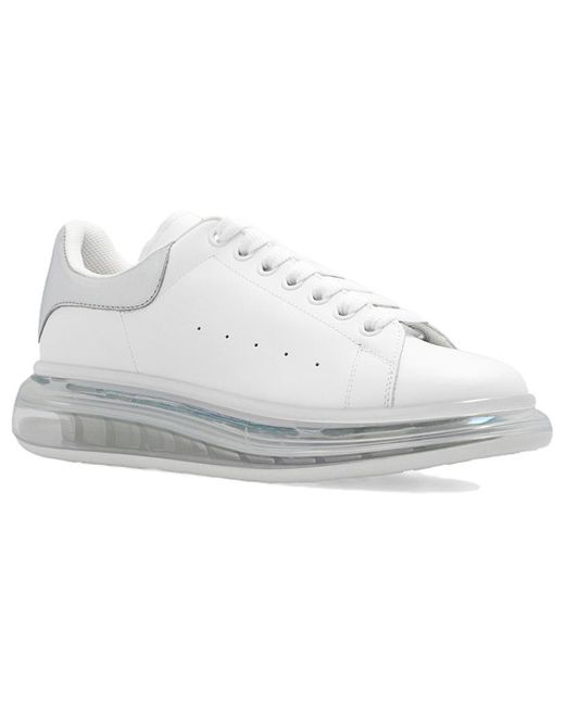 McQueen White Clear Sole Oversized Sneaker Pearl' for men