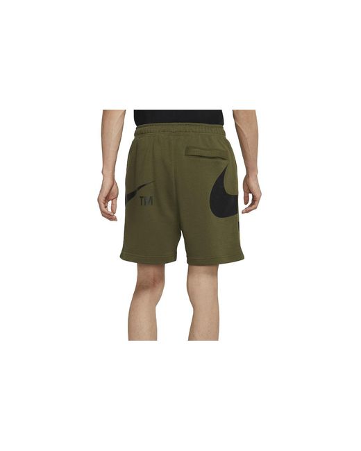 Nike Green Sportswear Swoosh Logo Sports Shorts for men