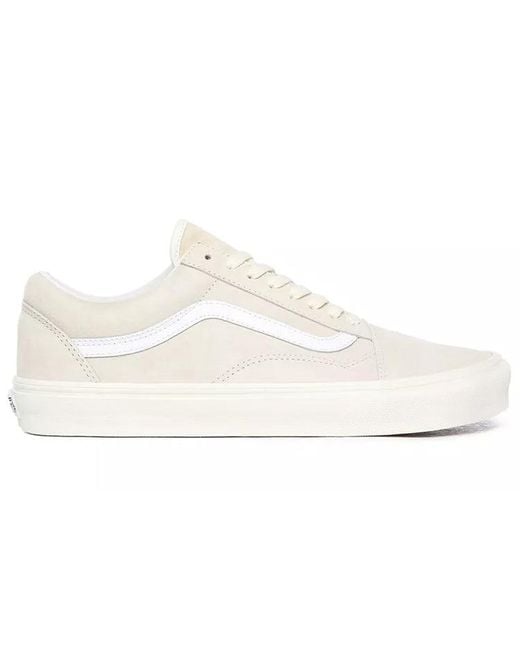 Vans White Old Skool 'Pig Suede for men