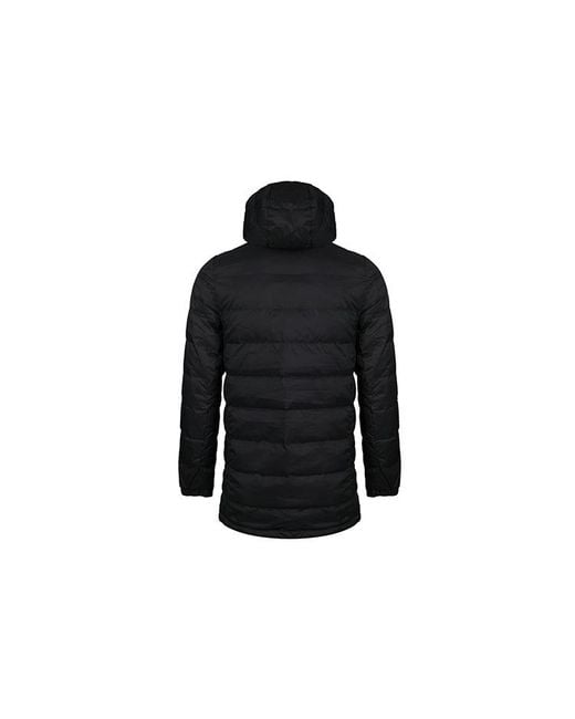 Adidas Black Rev Aop Parka Stay Warm Camouflage Reversible Sports Hooded Down Jacket for men