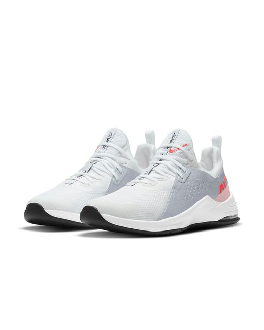Nike White Air Max Bella Tr Trainer 3 'football Grey Bright Crimson'