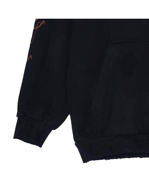 Balenciaga Blue Heavy Metal Zip-Up Hoodie Small Fit Faded'