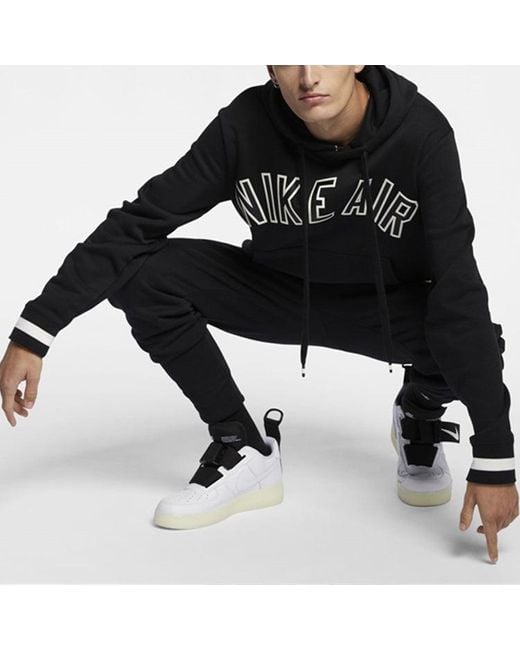 Nike Black Air Sportswear Casual Logo Print Fleeced for men