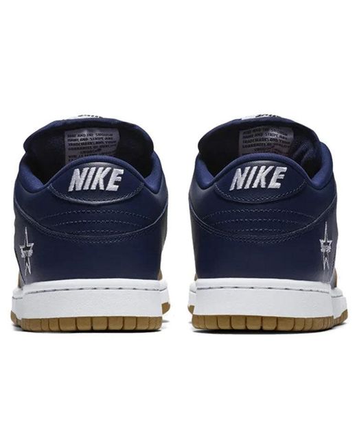 Nike Blue X Supreme Sb Dunk Low Qs 'Metallic' for men