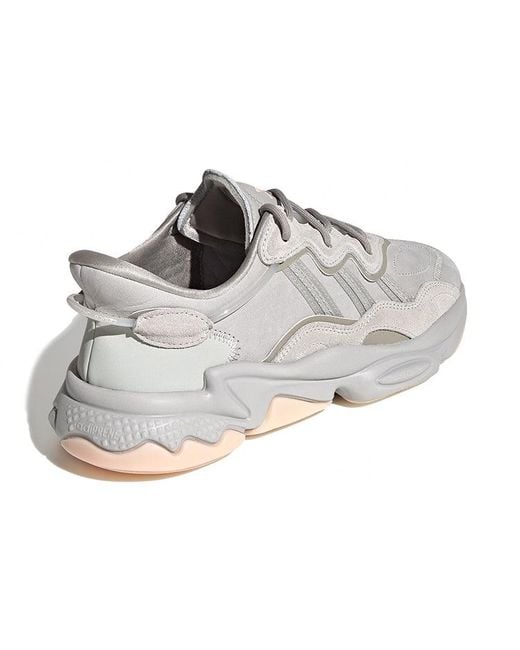 Adidas Gray Ozweego Shoes 'Feather Vapour' for men