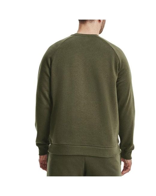Under Armour Green Rival Fleece Crew Top for men