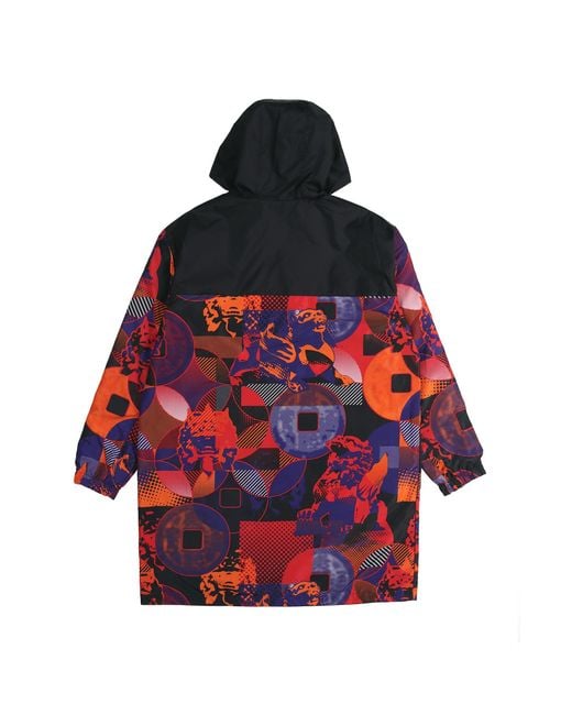Adidas Red Originals Cny Parka Casual Hooded Sports Reversible Mid-Length Trench Coat Jacket for men