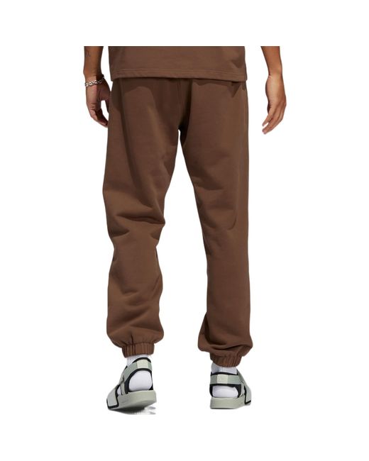 Adidas Brown Originals X Pharrell Williams Crossover Solid Color Bundle Feet Straight Sports Pants for men