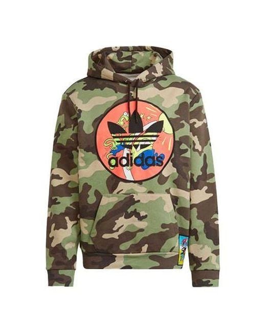 Adidas Green Originals X Jeremy Scot Crossover Pattern Fleece for men