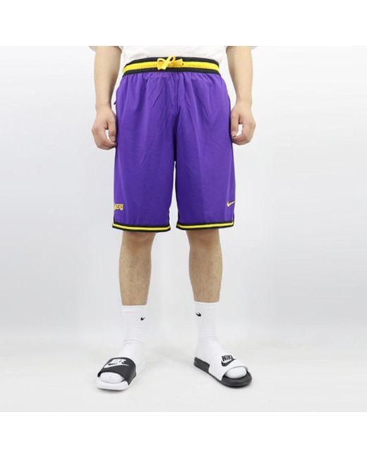 Nike Purple Nba Statement Dna Los Angeles Lakers Basketball Training Sports Shorts for men