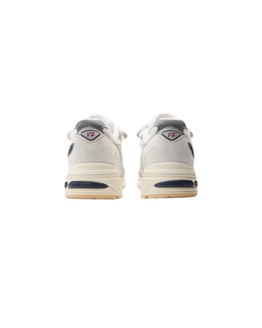 New Balance White 991V2 Made for men