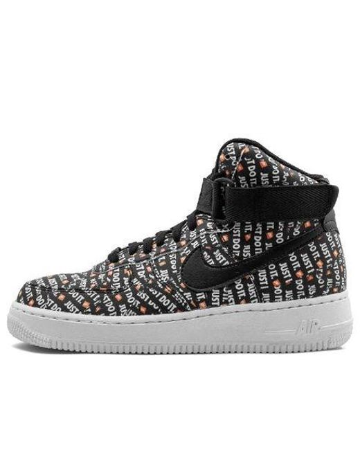 Nike Force 1 High 'just Do It Black | Lyst