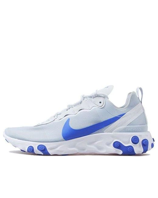 Nike Blue React Element 55 'Pure Platinum Racer' for men