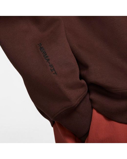 Nike Brown Acg Therma-Fit Fleece Crewneck 'Earth' for men