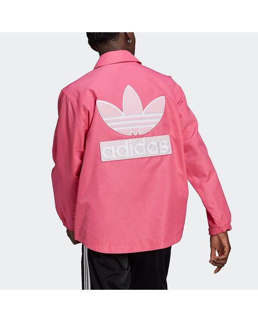 Adidas Pink Originals Big Trfl Jacket for men