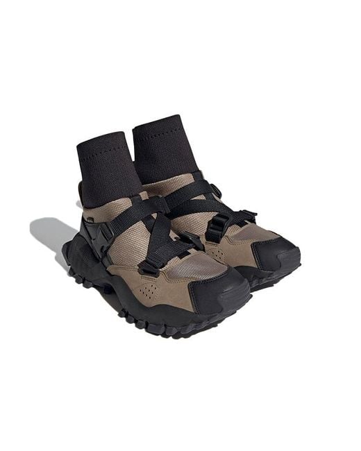 Adidas Black Ah-05 Hi See U Later Gore-Tex Shoes 'Tech Khaki Core' for men