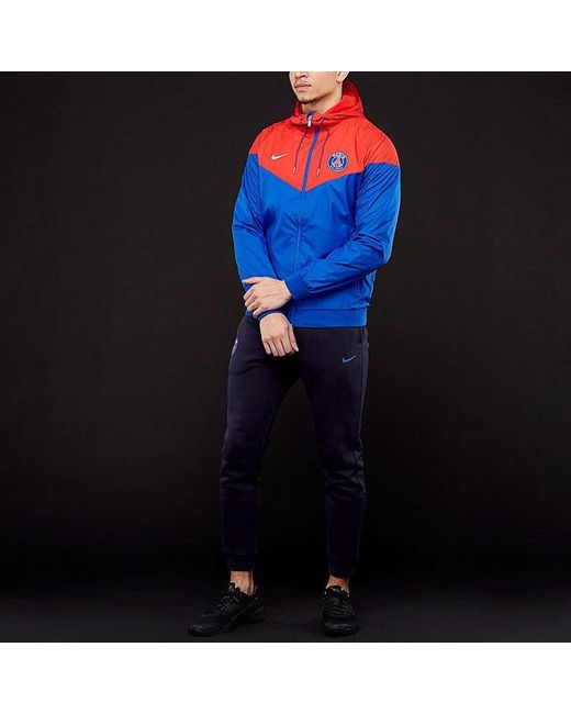 Nike Blue X Paris Saint-Germain Windrunner Hooded Jacket for men