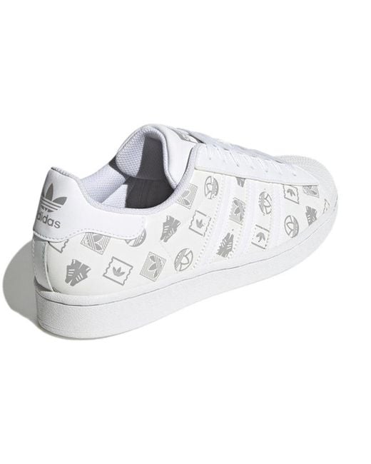 Adidas White Originals Superstar Sneakers for men