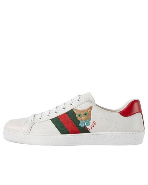 Gucci White Ace Low Cat' for men