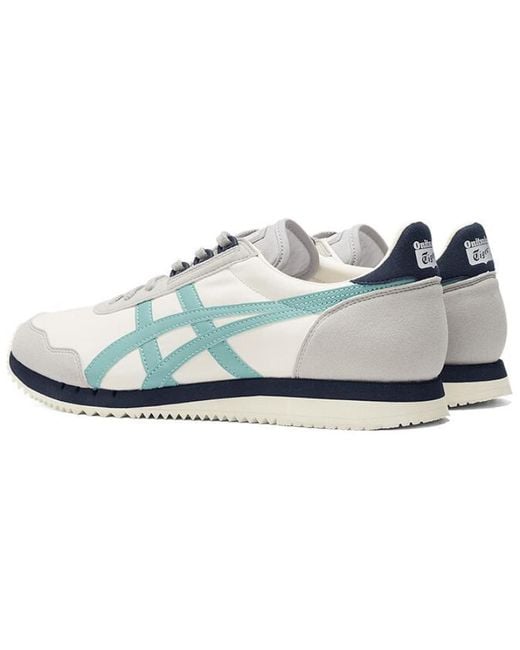 Onitsuka Tiger Blue Dualio Marathon Running Shoes 'Cream Aqua' for men
