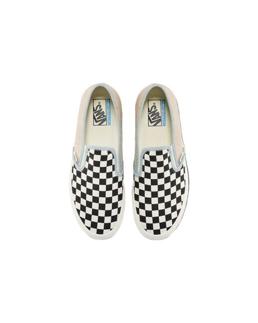 Vans White Slip-On Sf Stylish Casual Skate Shoes Grid for men