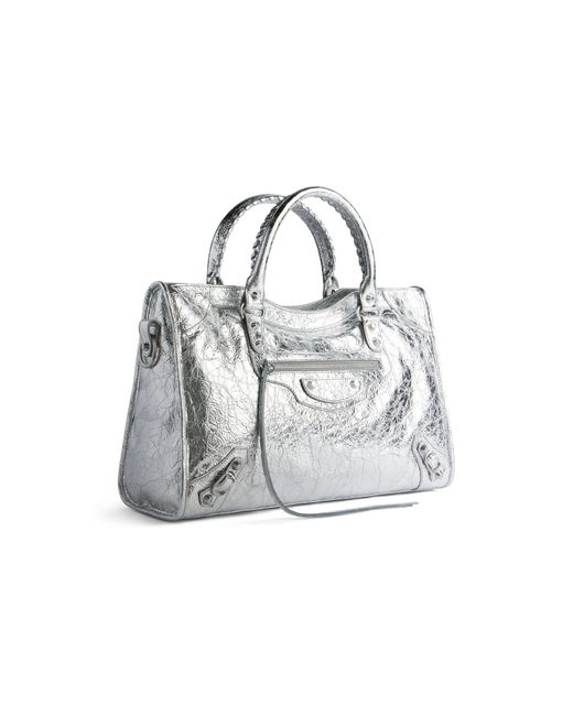 Balenciaga Gray (Wmns) Le City Medium Bag Metallized ''